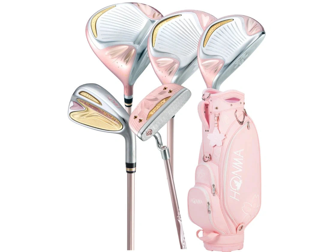 Bộ gậy chơi golf Honma Sakura D2 Pink Fullset Lady Golf Club (12 gậy + 2 túi)